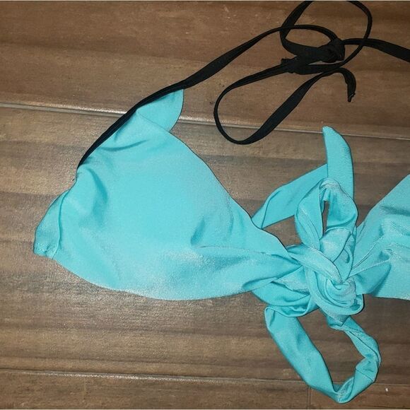 rosegal turquoise bikini swimwear top 1x - Picture 5 of 5